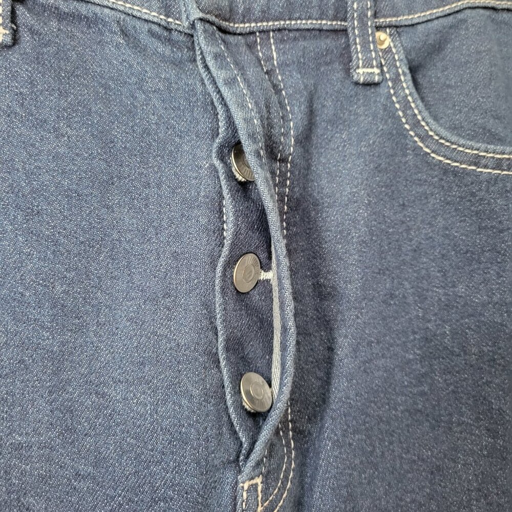 Wild Fable Blue Jeans Women's 00 Dark Wash Denim Super High Rise Straight NWT - Picture 5 of 6